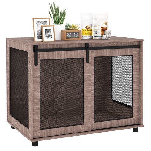 Pawhut dog crate furniture - pawhut, w/