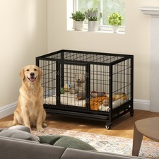PawHut Metal Kennel Cage with
