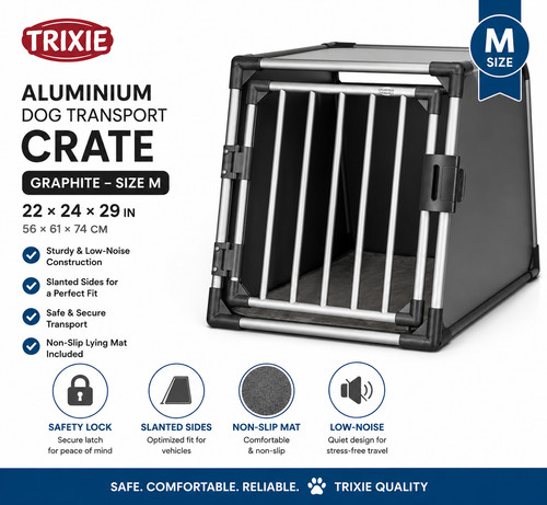 Aluminium sturdy dog transport - aluminium,